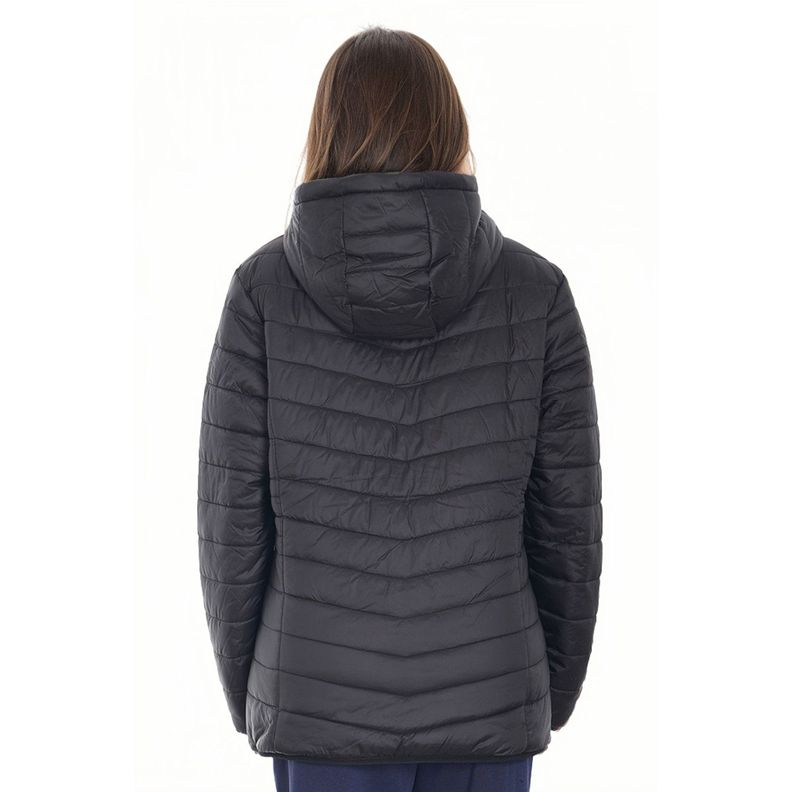 Parka Mujer Con Chiporro Negro-1