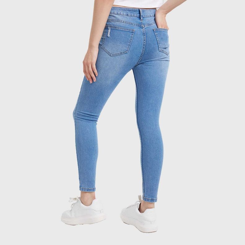 Jeans Mujer Super Skinny Lia Azul Claro-2