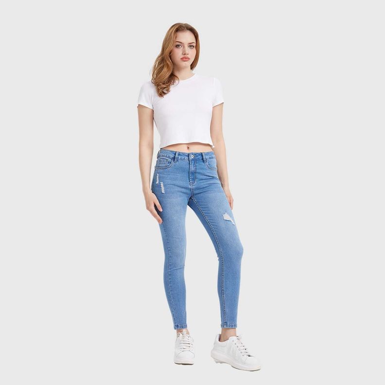 Jeans Mujer Super Skinny Lia Azul Claro-3