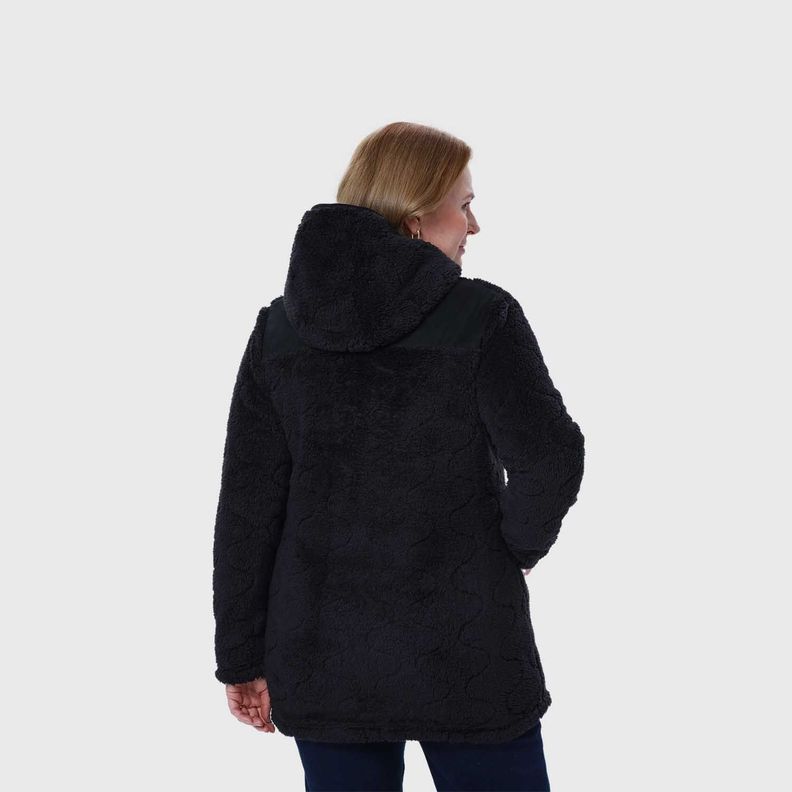 Polar Mujer Peludo Full Zipper Negro-2