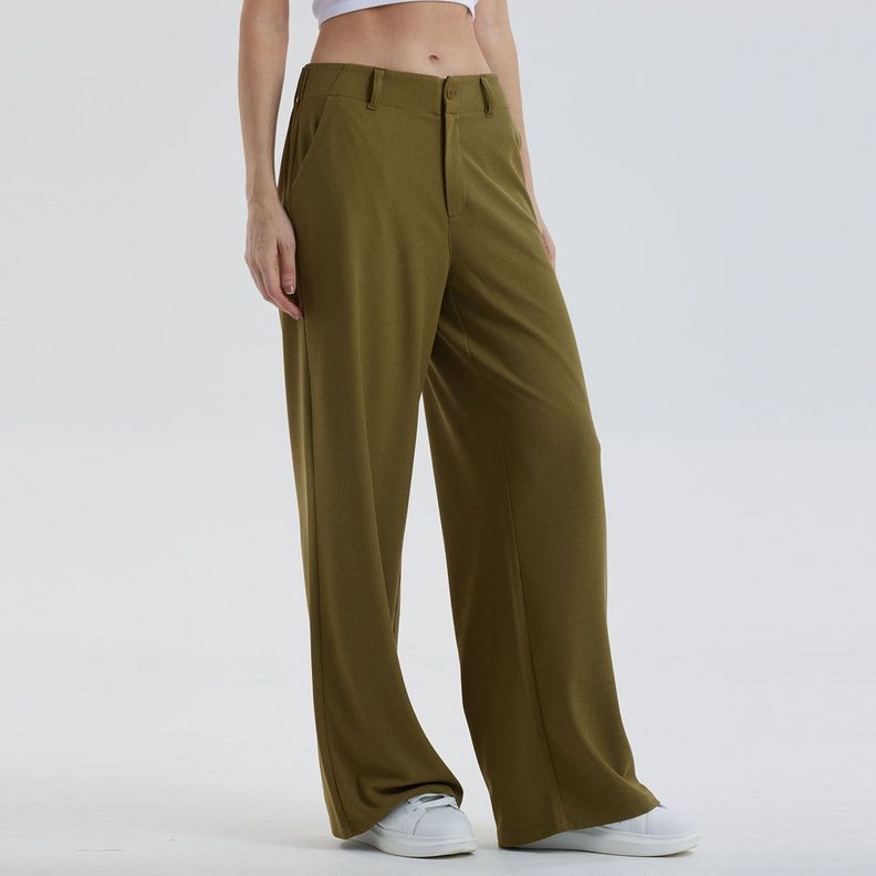 Pantalón Mujer Sastrero Verde Militar Fashion´s Park-1