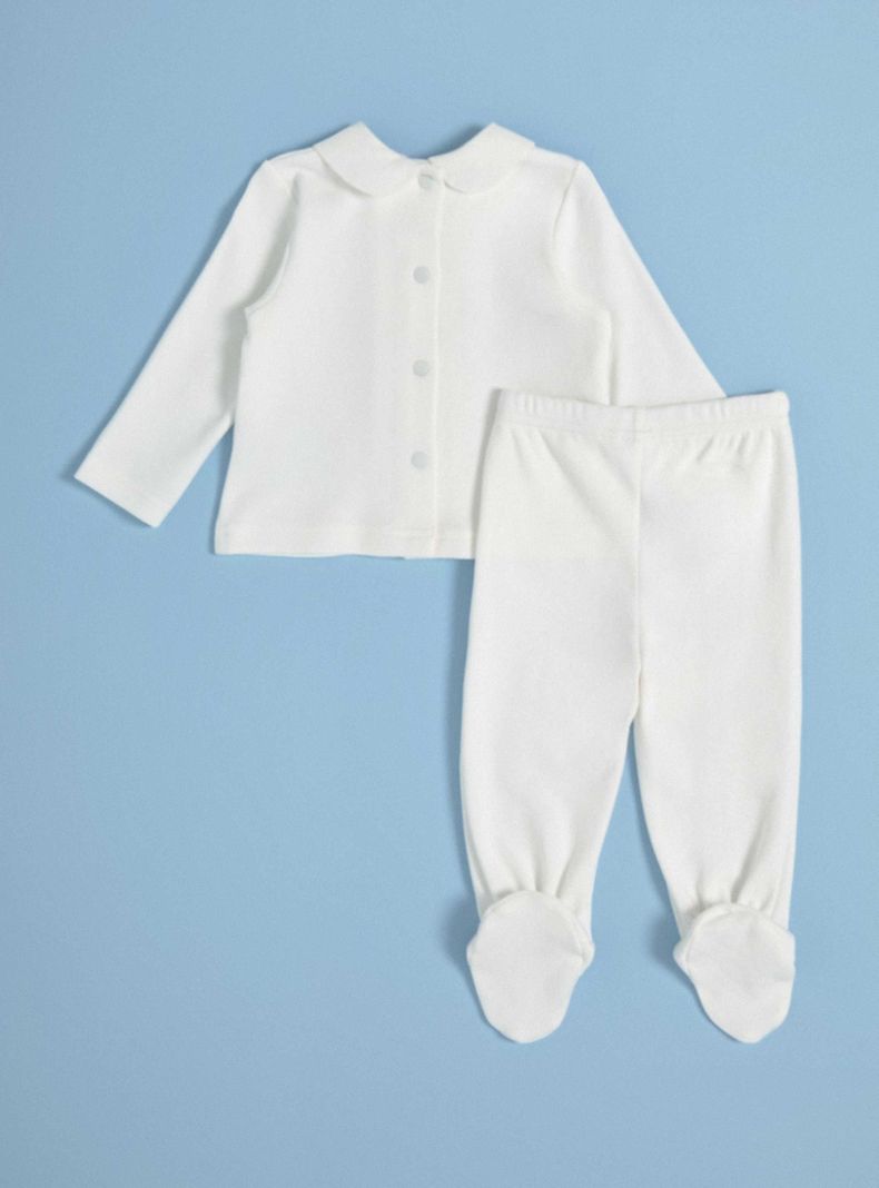Conjunto con Cuello Bebé y Doble Botón al Frente-1
