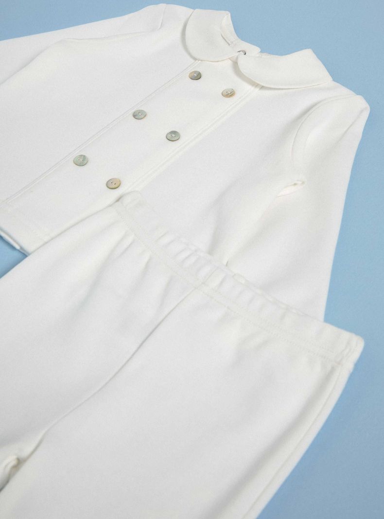 Conjunto con Cuello Bebé y Doble Botón al Frente-2