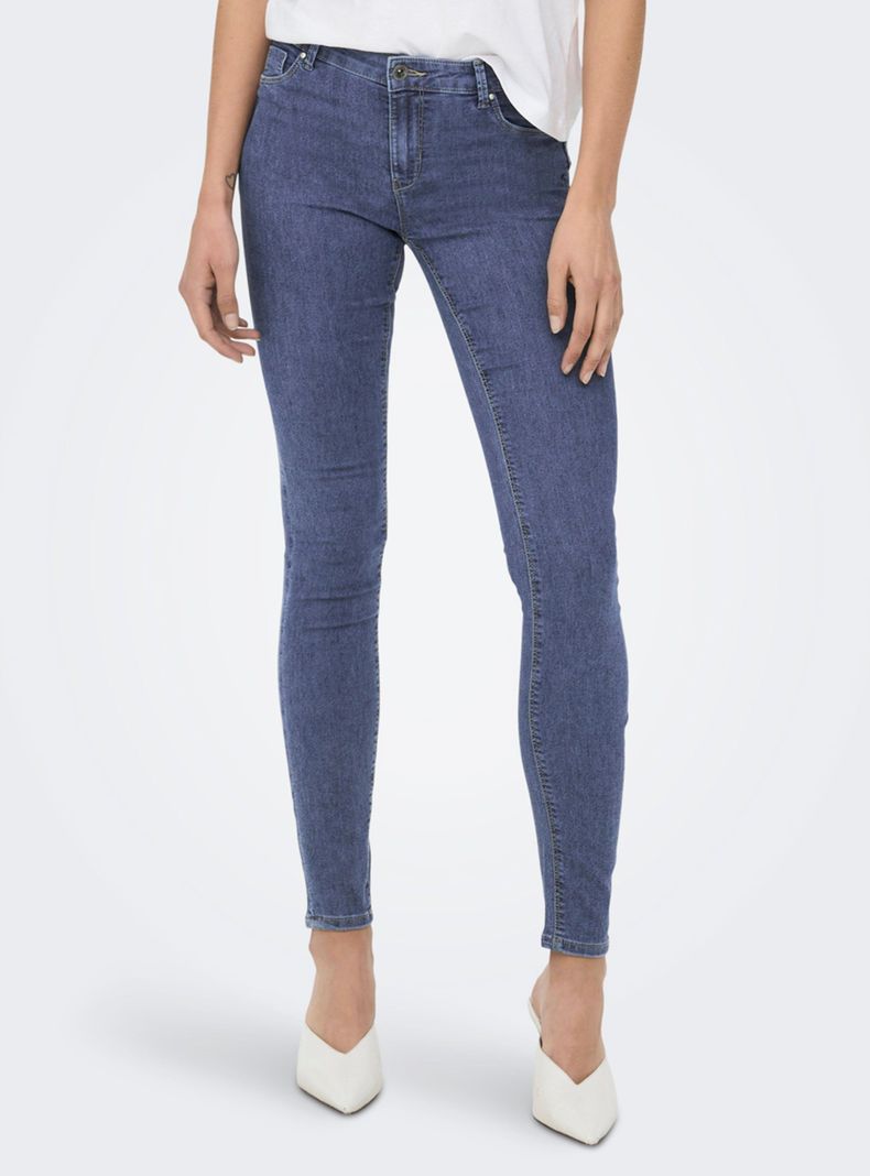 Jeans Liso Tiro Medio-0
