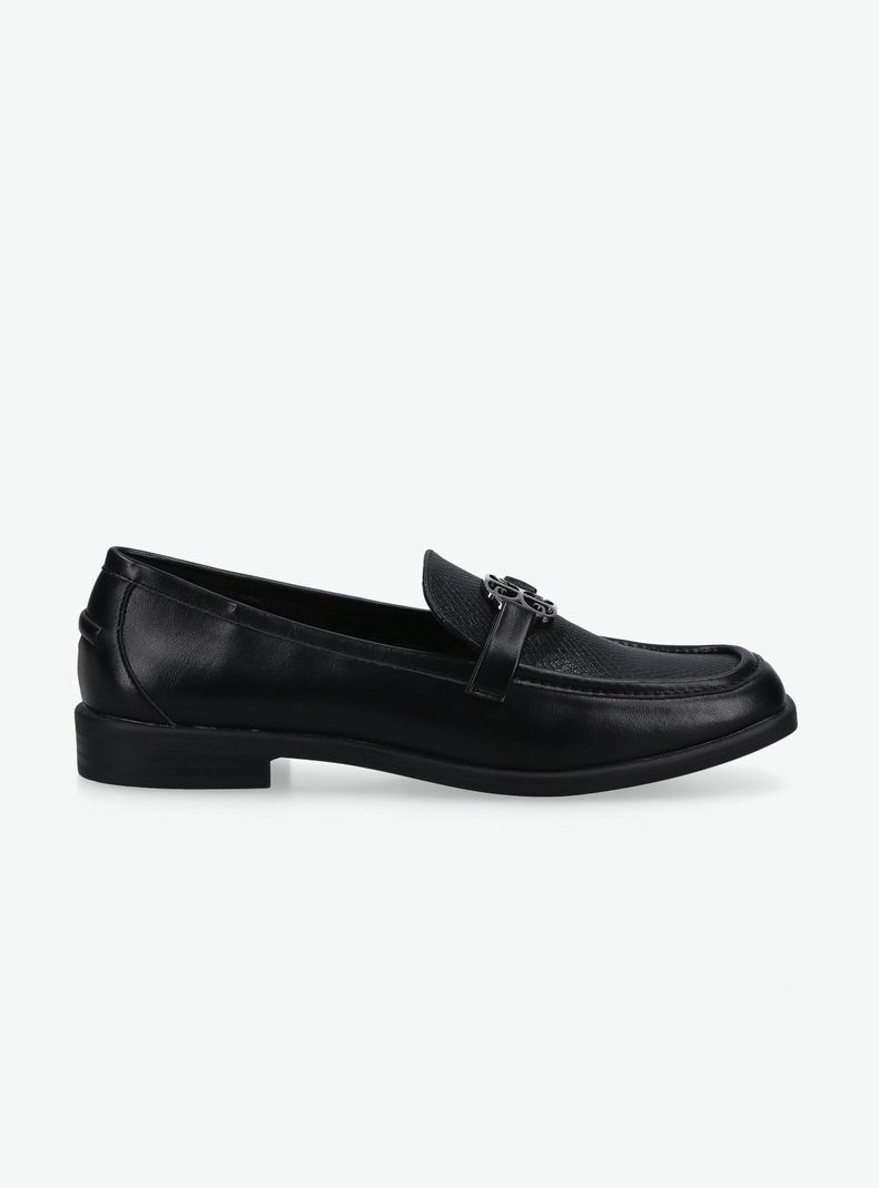 Mocasín Efecto Cuero con Hebilla Mujer-1