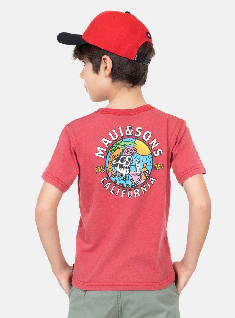Polera Skull Print Cuello Redondo-1