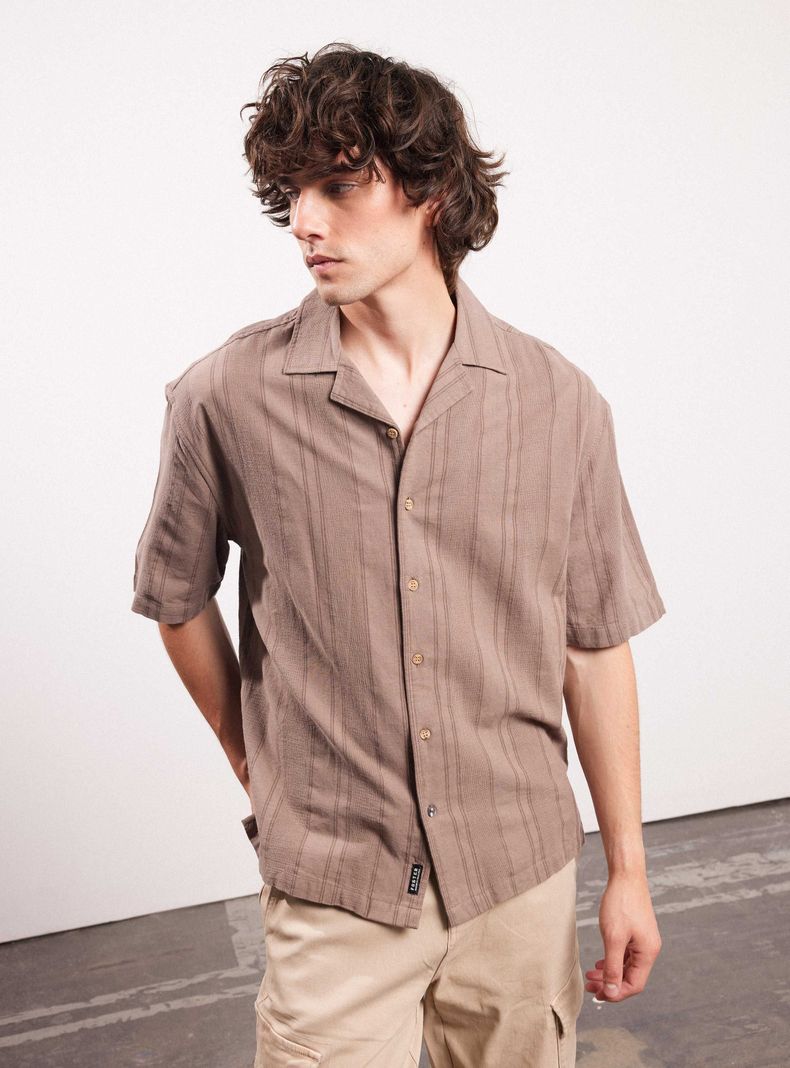 Camisa Rústica Líneas-0