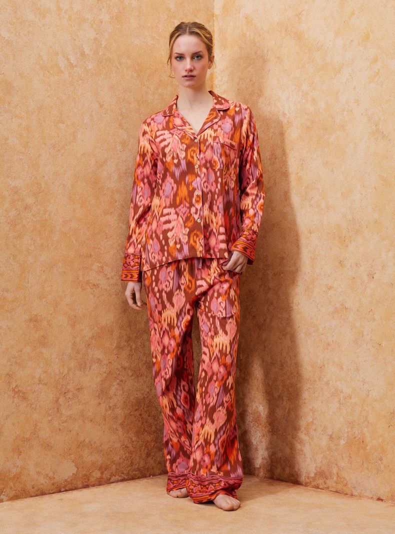Pijama Tipo Camisero Full Estampado-4