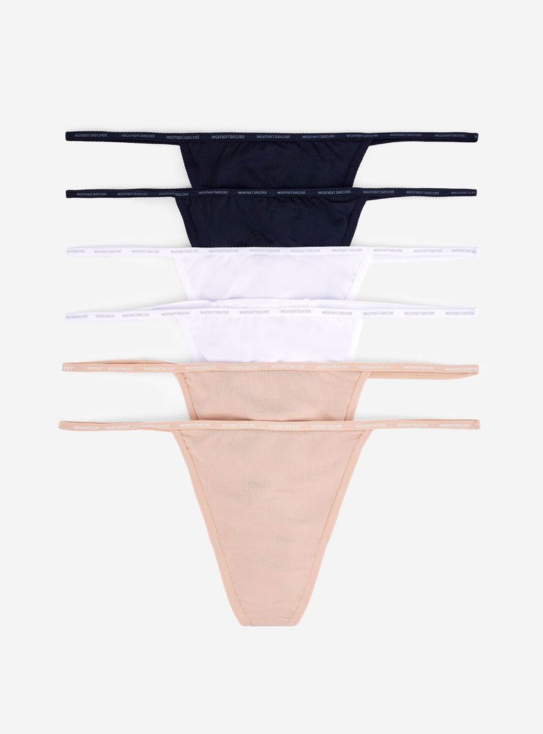Pack 6 Calzones Side String Thong Women'Secret-0