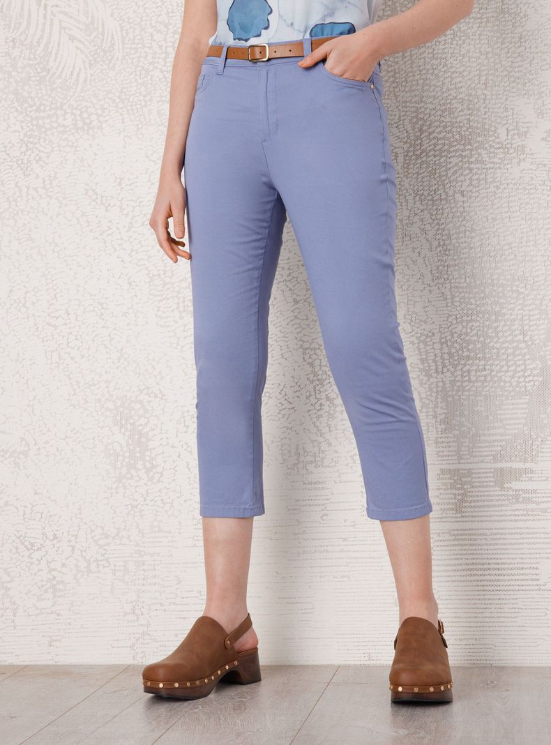 Pantalón Midi con Cinturón-0