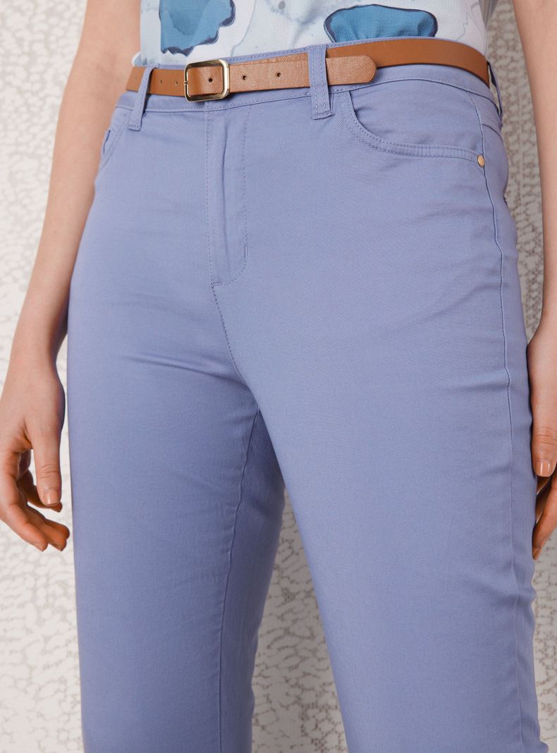Pantalón Midi con Cinturón-2