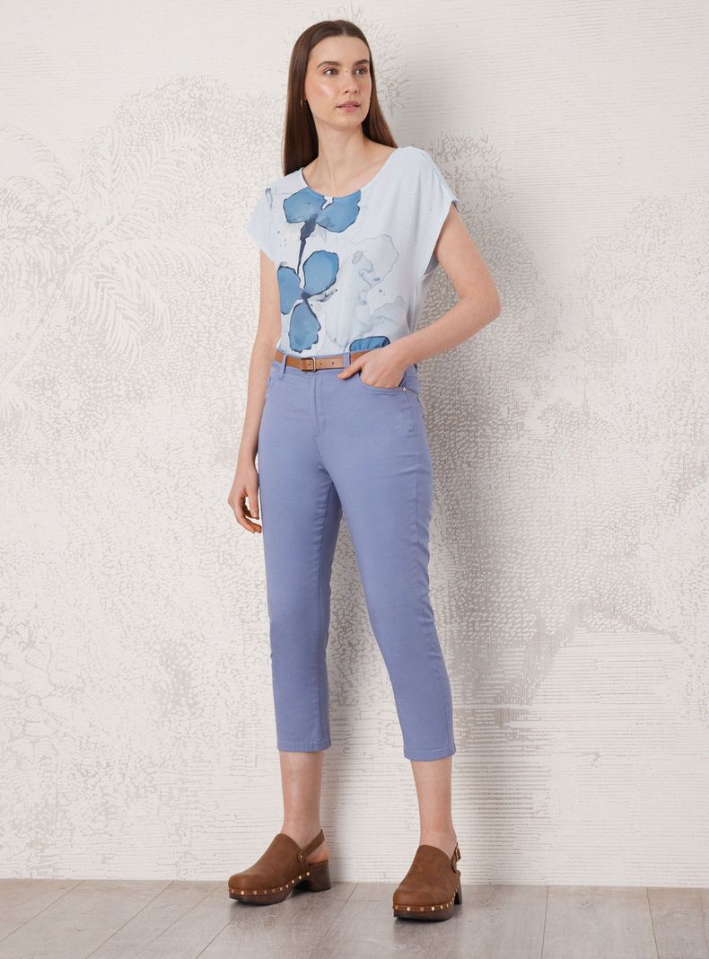 Pantalón Midi con Cinturón-4
