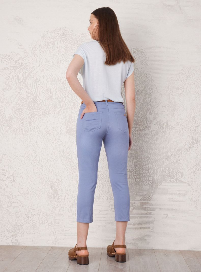 Pantalón Midi con Cinturón-5