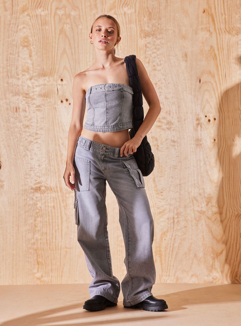 Jeans Multi Bolsillos Cargo-4