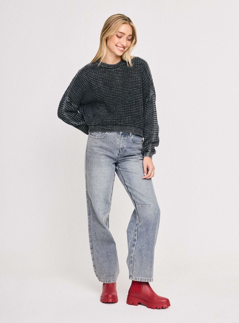 Sweater Cuello Redondo Lavado-4