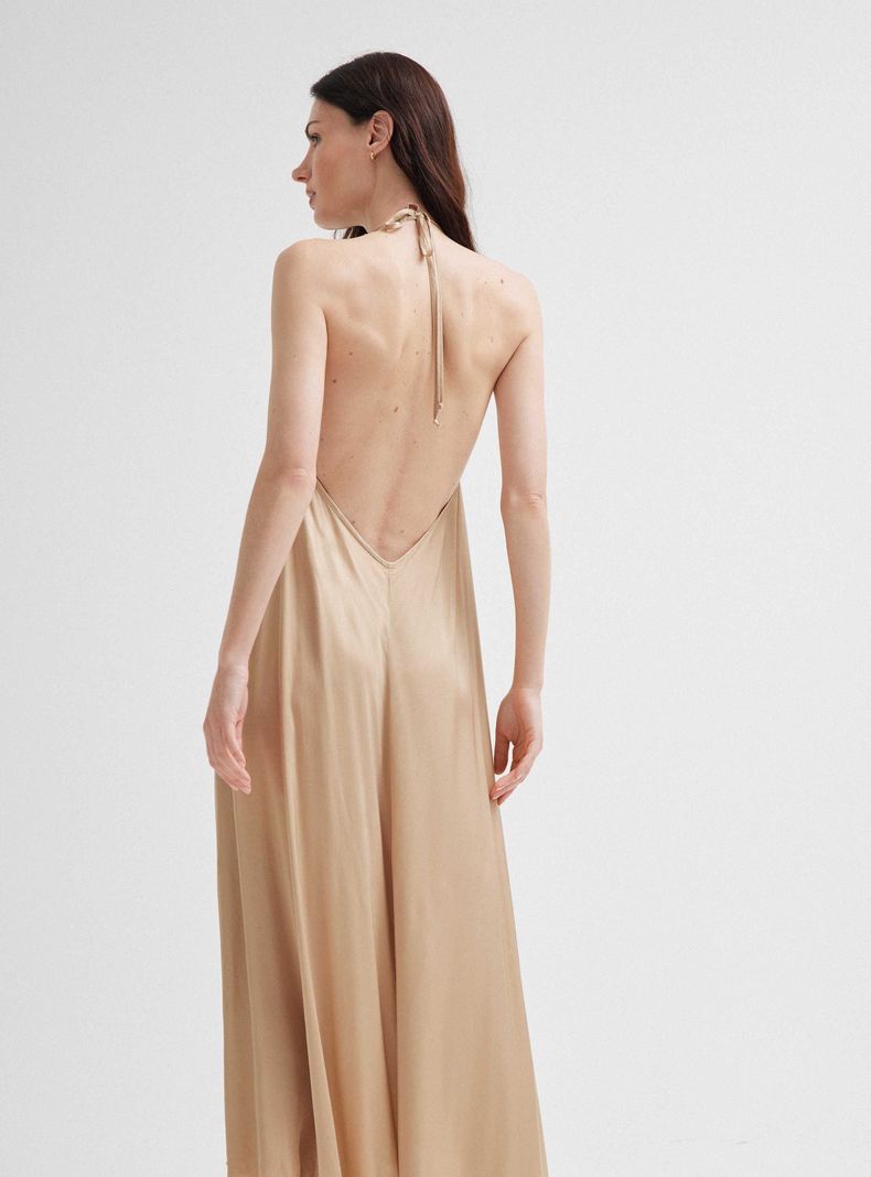 Vestido Amplio Espalda Descubierta Hecho en Italia-3