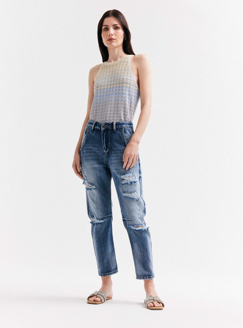 Jeans Carrot con Roturas-4