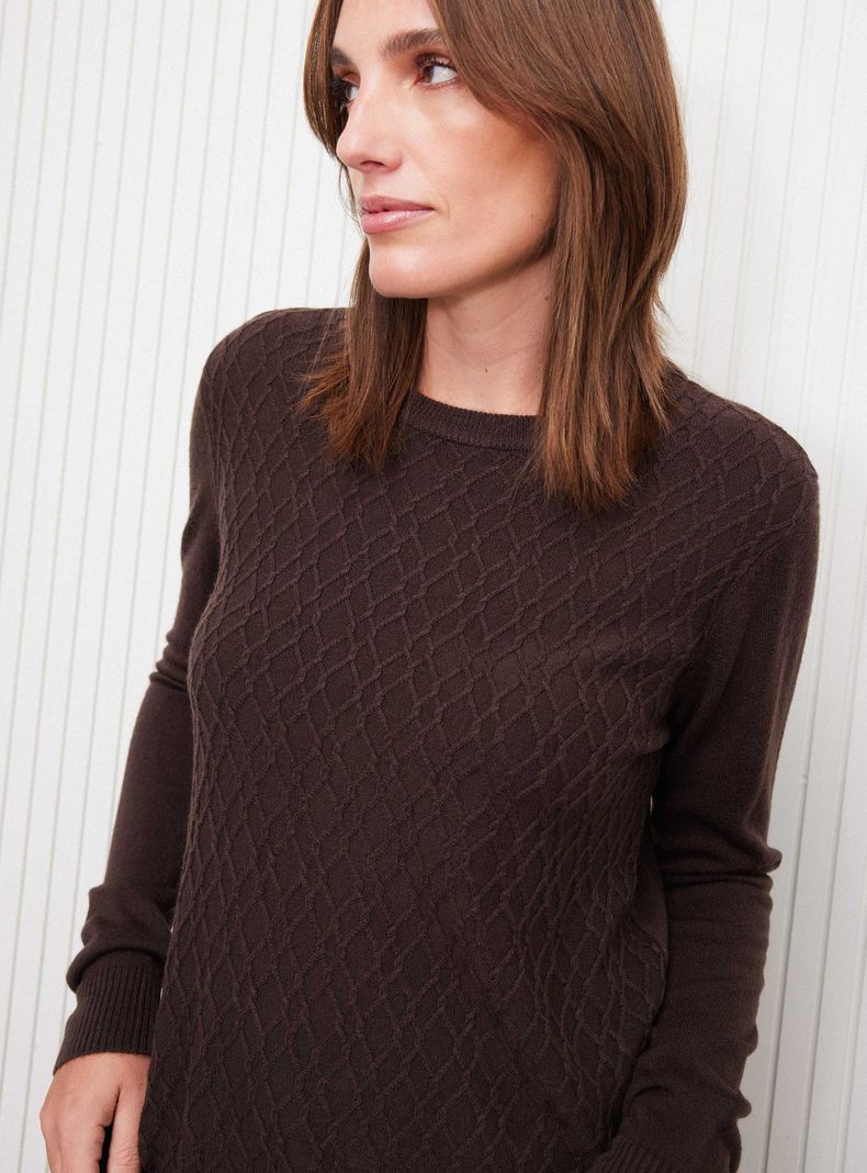 Sweater con Textura Frontal y Largo Hi-Low-2