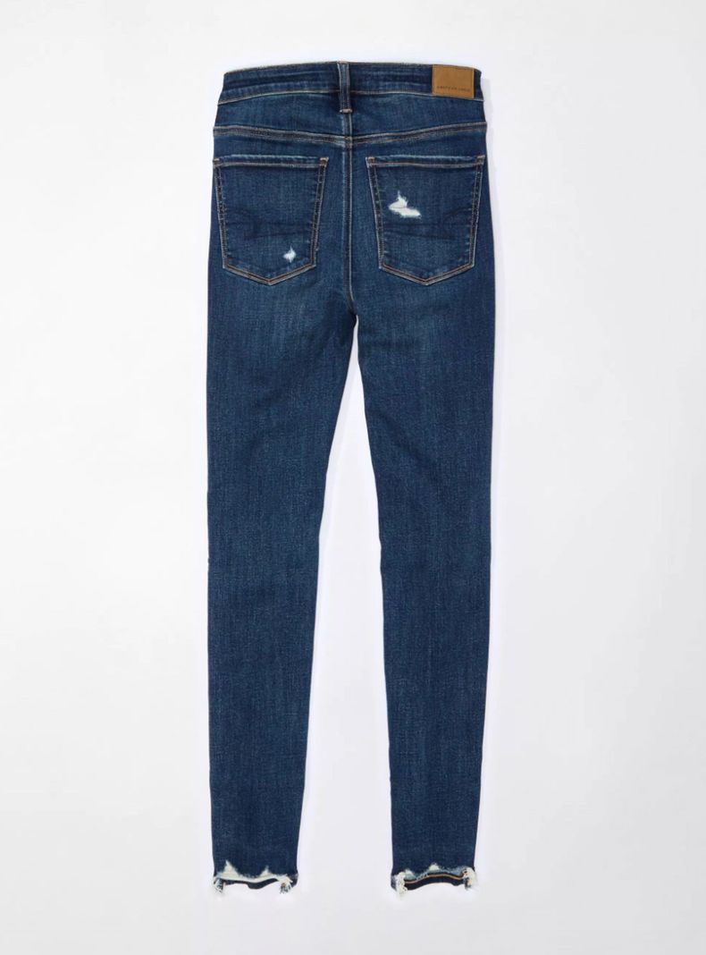 Jeans Ae NeT Level Jegging Cintura Alta con Parches-4