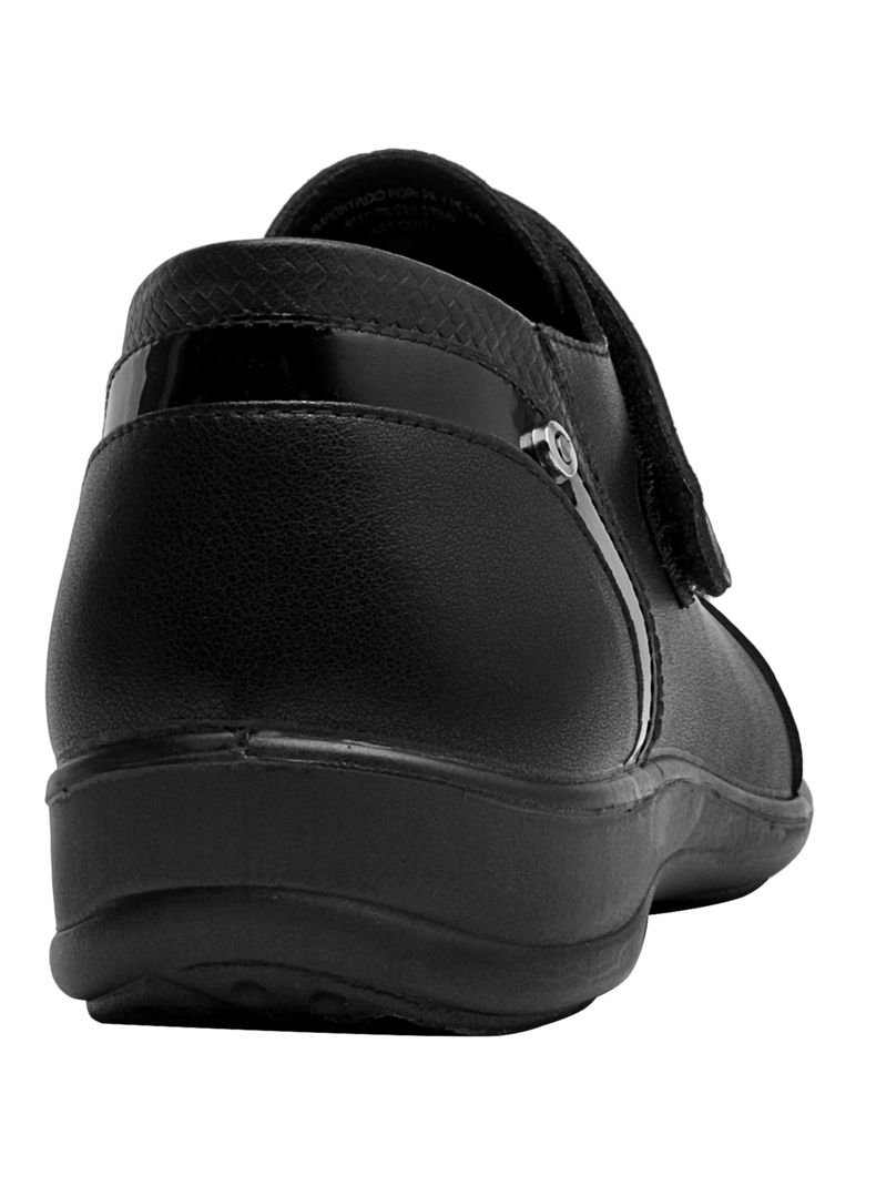 Zapato Casual Velcro Cl077 Cuero Mujer-4