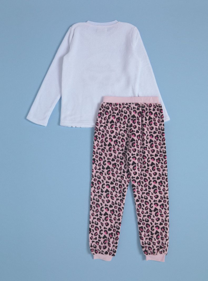 Pijama Coral Fleece Aplicación Bordado-1