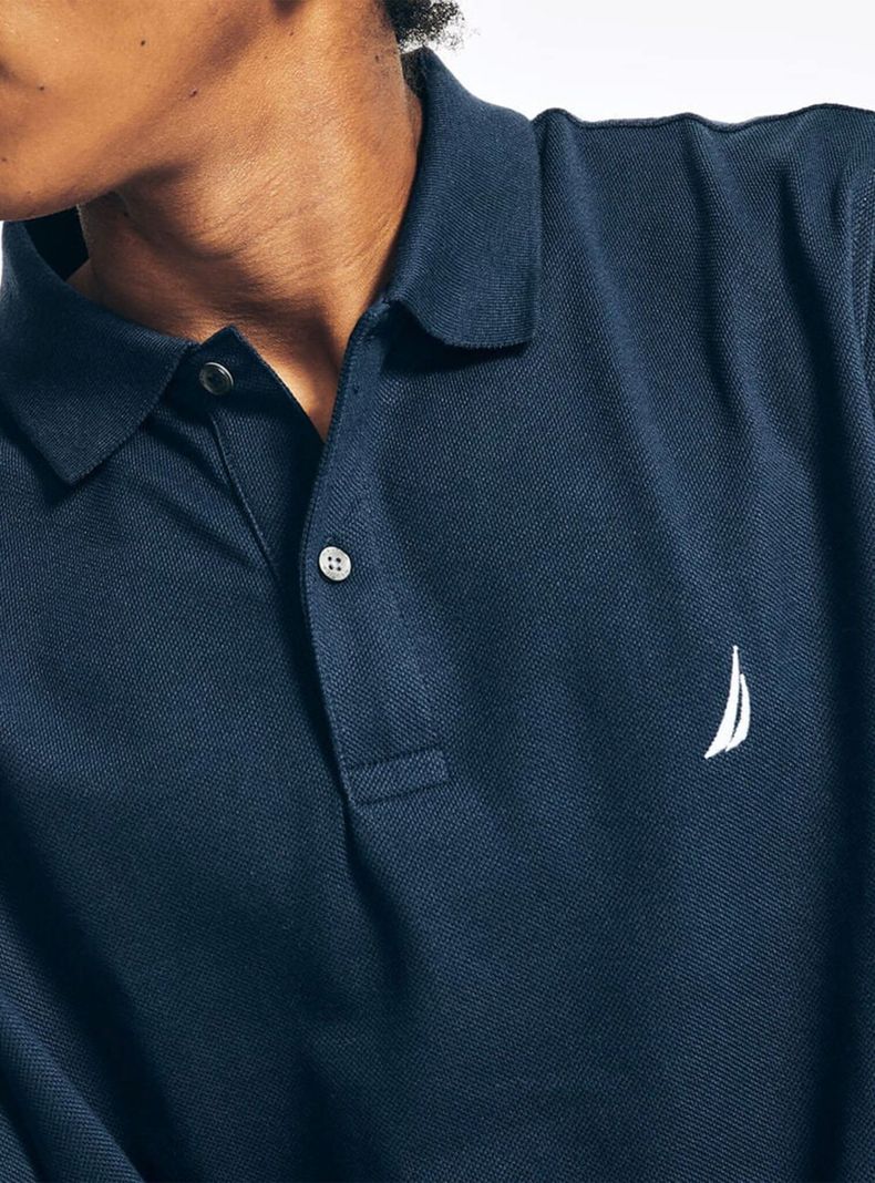 Polera Cuello Polo Botón Manga Larga-2