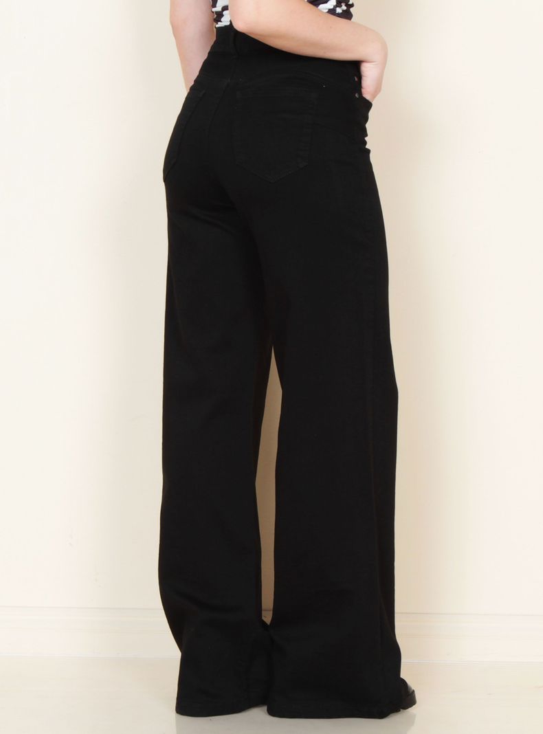 Jeans Wide Leg Tiro Alto Pretina Push Up-1