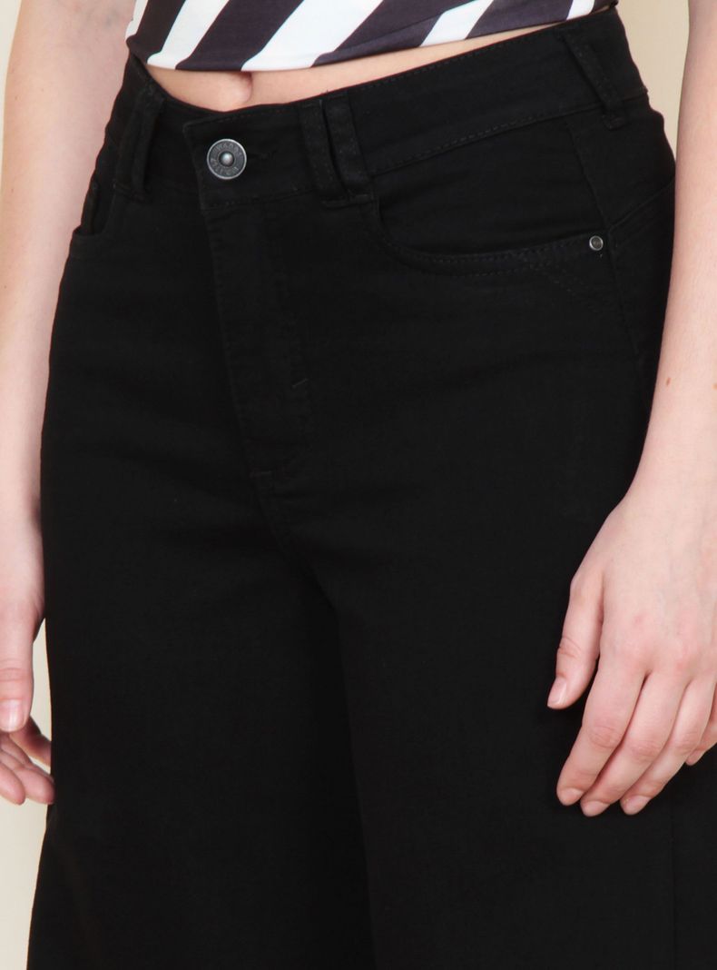Jeans Wide Leg Tiro Alto Pretina Push Up-2