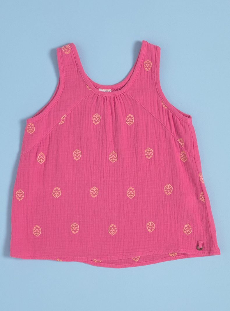 Blusa Blusa Sin Manga Muselina Bordada-2