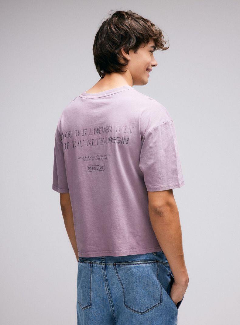 Polera Fit Cuadrado y Corta Manga Corta-1