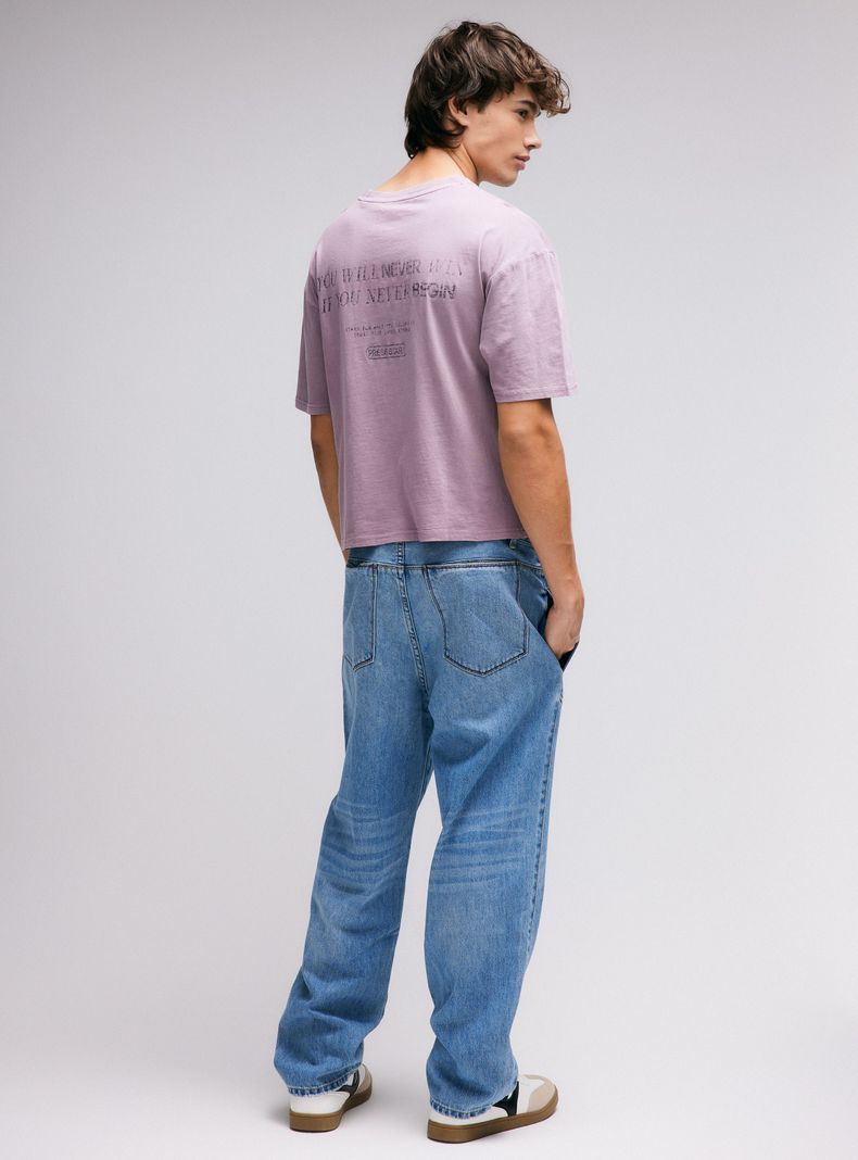 Polera Fit Cuadrado y Corta Manga Corta-5