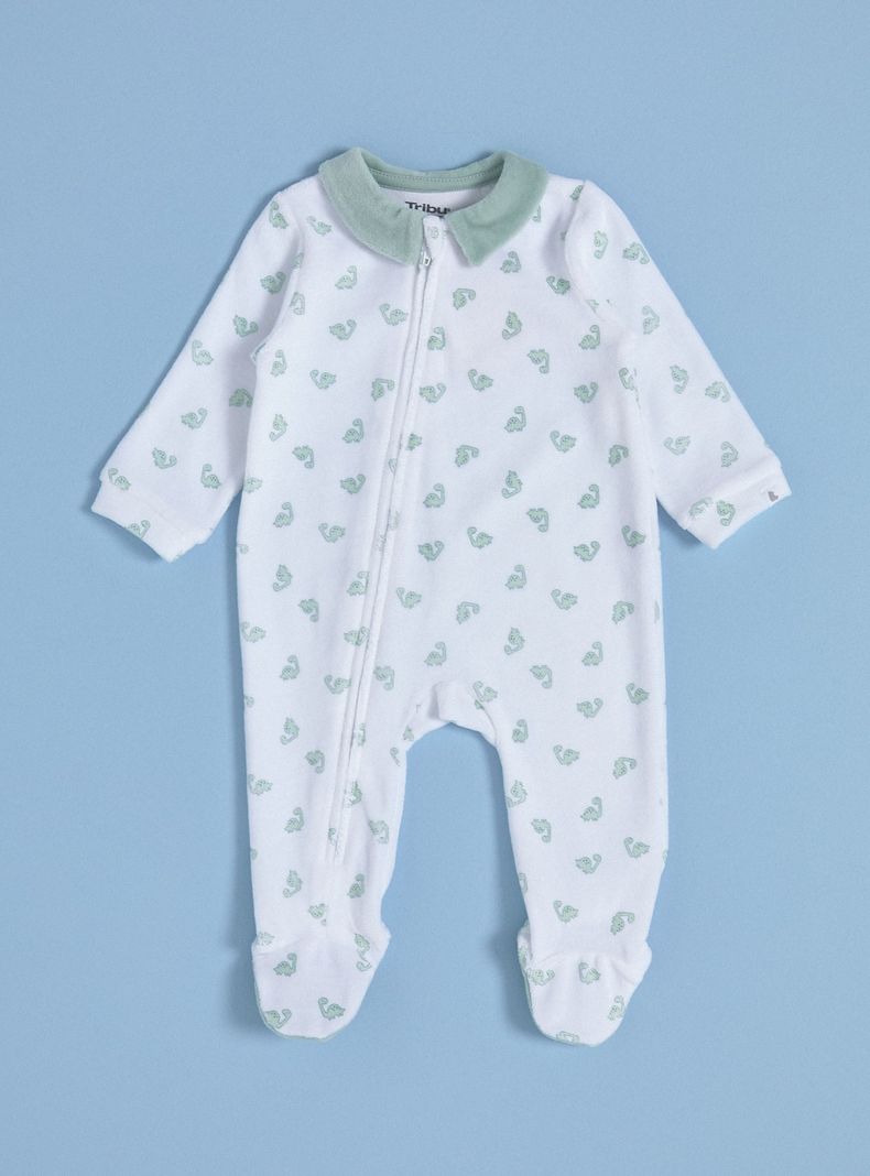 Osito de Velour Estampado con Cuello-0