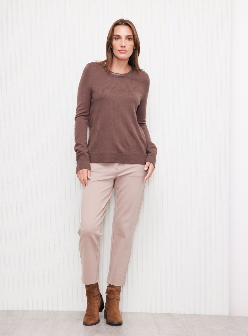 Sweater Cuello Redondo con Lentejuelas Opacas-4