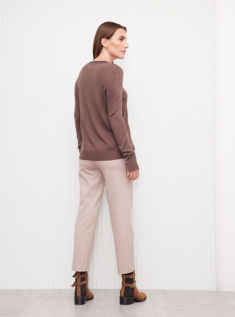 Sweater Cuello Redondo con Lentejuelas Opacas-5