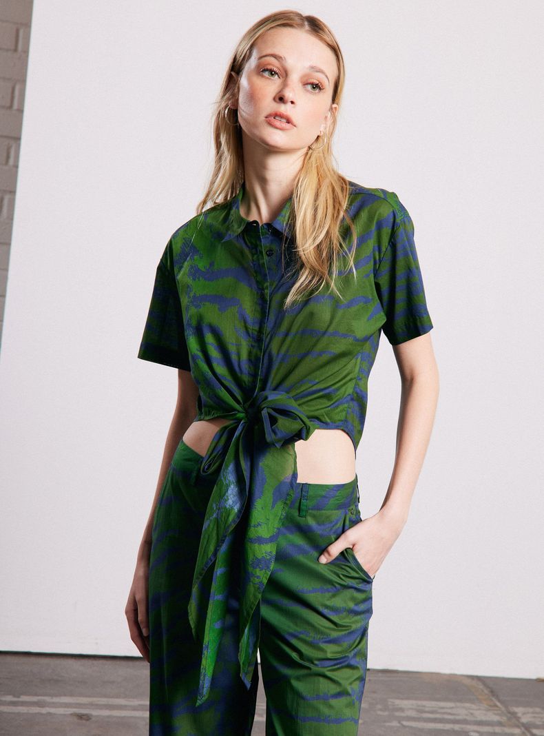 Blusa Full Print con Nudo-0