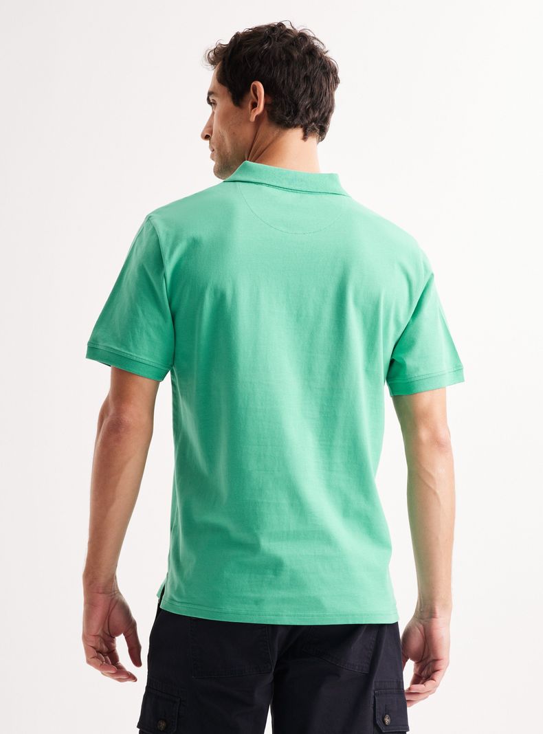 Polera Manga Corta Cuello Polo Algodón Jersey-1