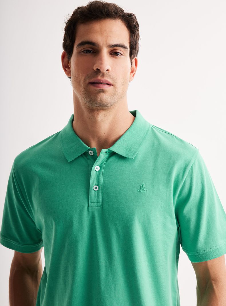 Polera Manga Corta Cuello Polo Algodón Jersey-2