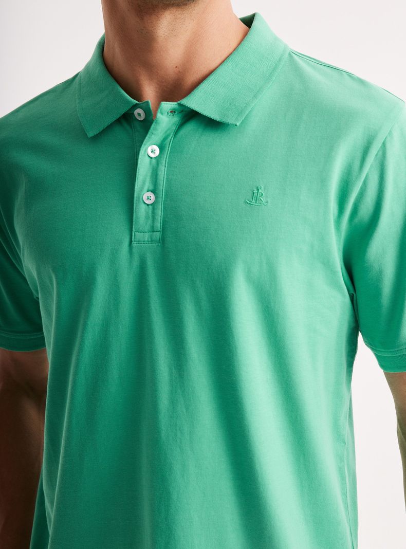 Polera Manga Corta Cuello Polo Algodón Jersey-3