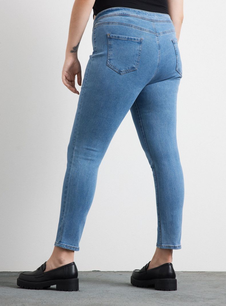 Jeans Tipo Leggins Tiro Medio-1