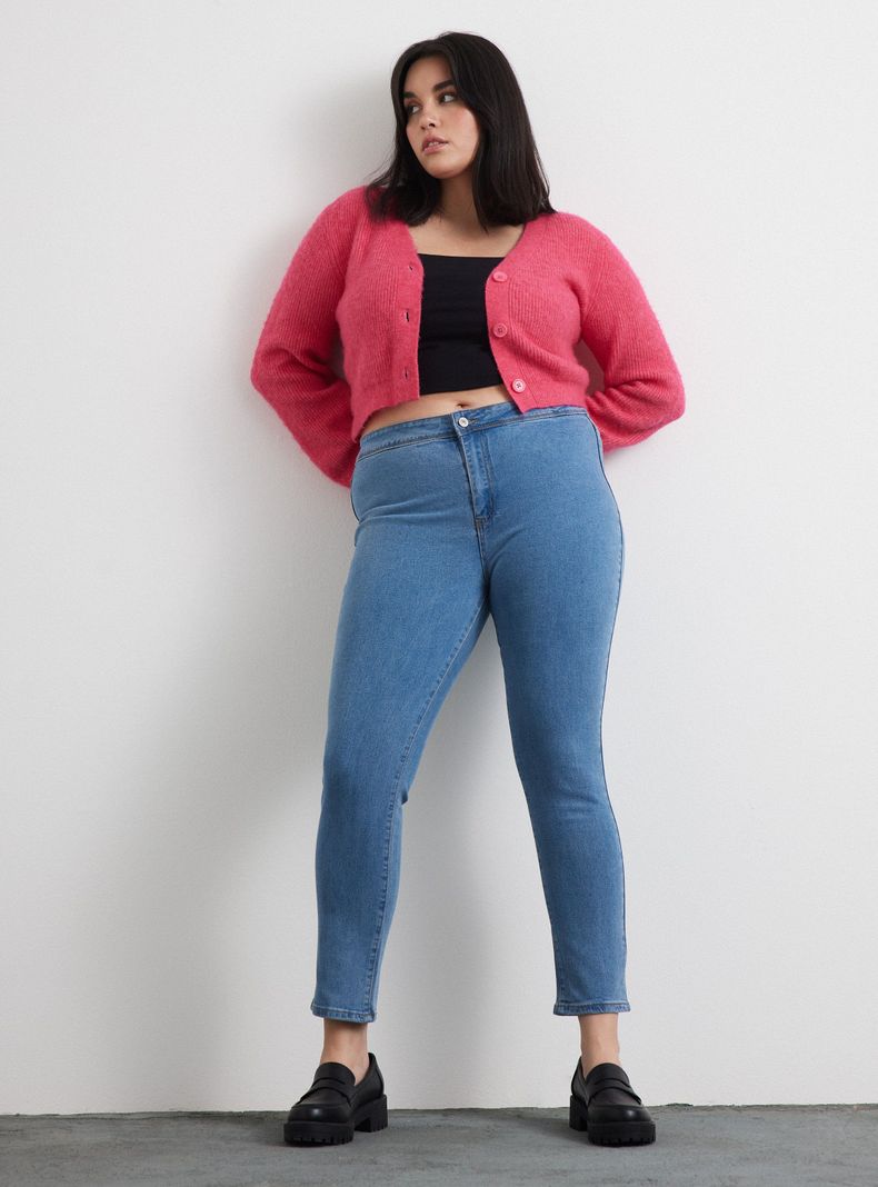 Jeans Tipo Leggins Tiro Medio-4