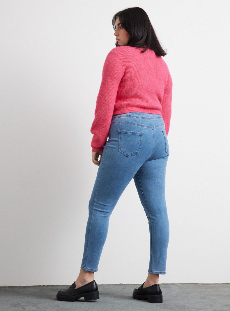 Jeans Tipo Leggins Tiro Medio-5