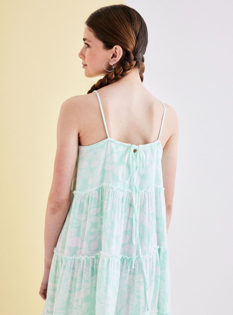 Vestido Estampado, Muselina de Algodón-1