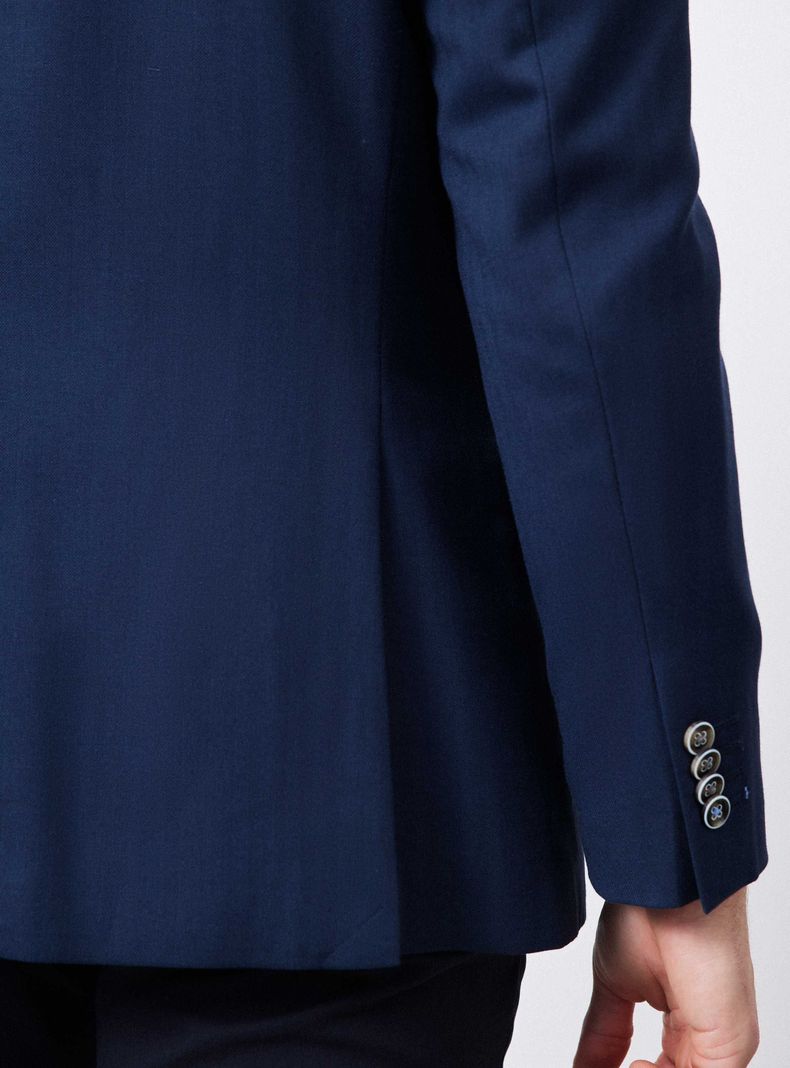 Vestón Recto Slim Fit Tela Lino Espigado-3