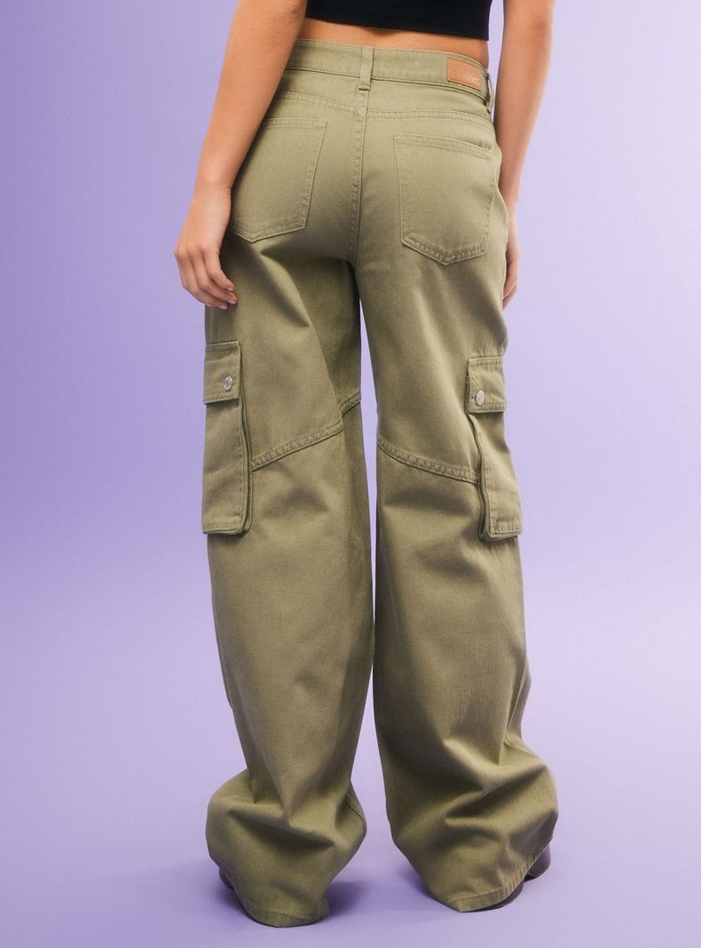 Jeans Bolsillos Cargo Color-1