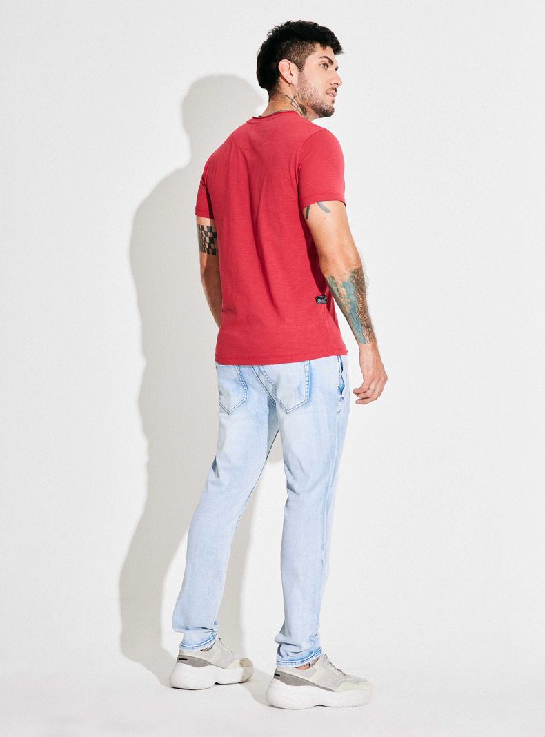 Jeans Multi Bolsillos Lavado con Bigotes 3D-5