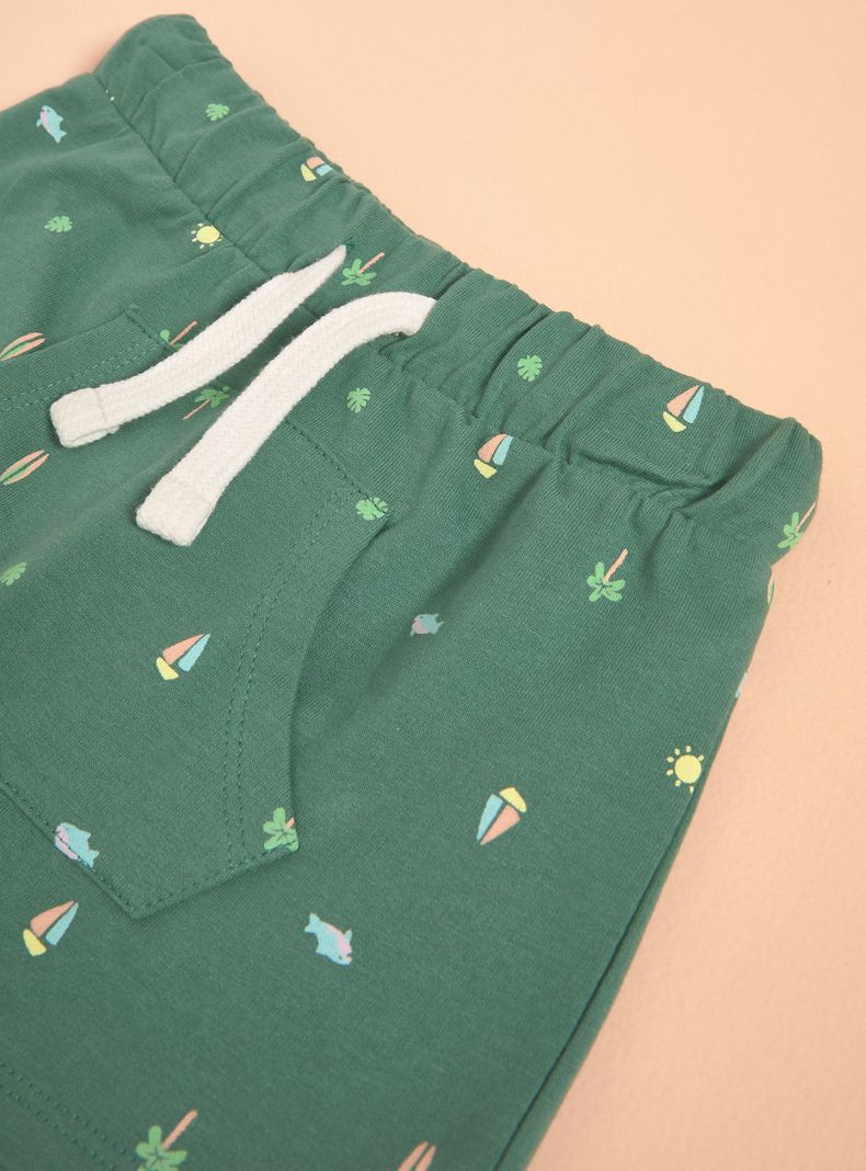Short con Estampado y Bolsillo Delantero-2