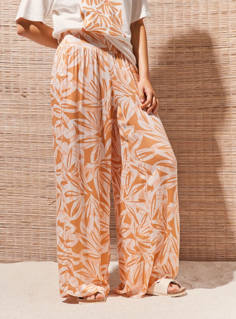Pantalón Palazo Estampado Viscosa-0