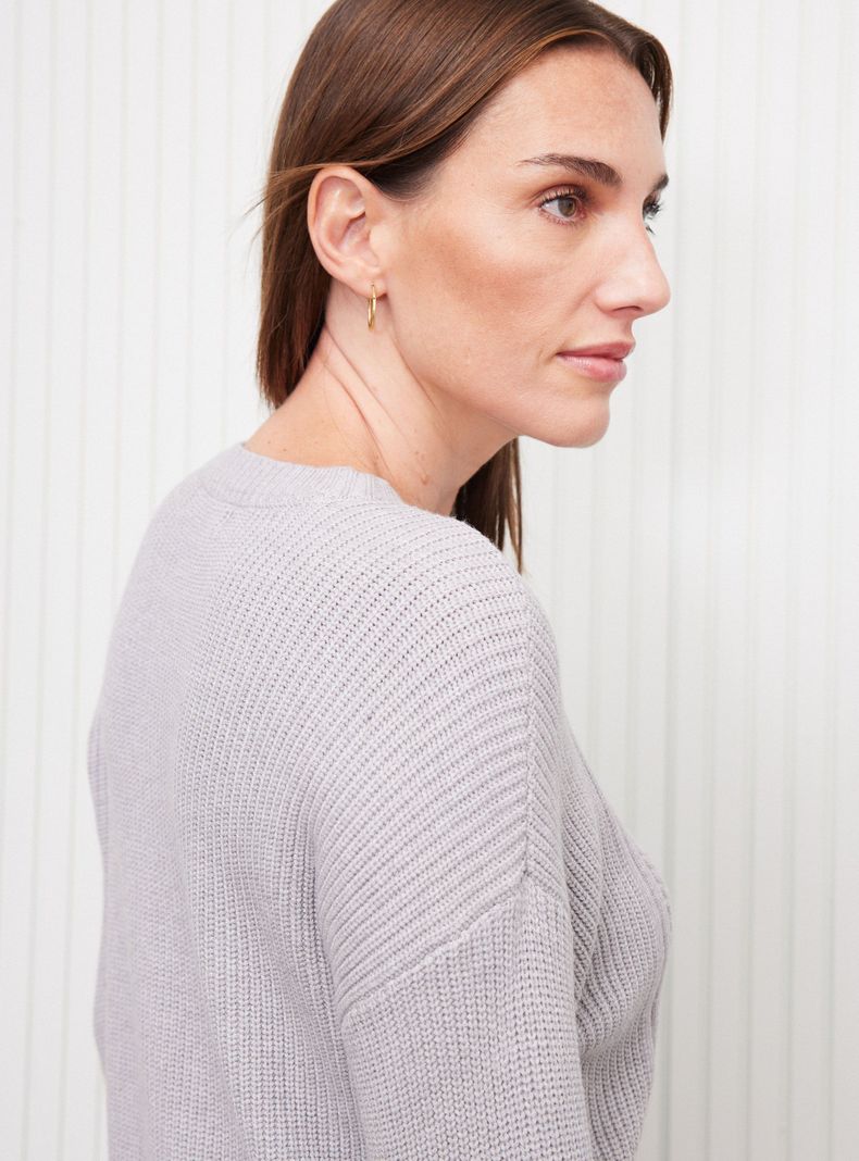 Sweater Cuello Redondo Trenzas en Delantero-3