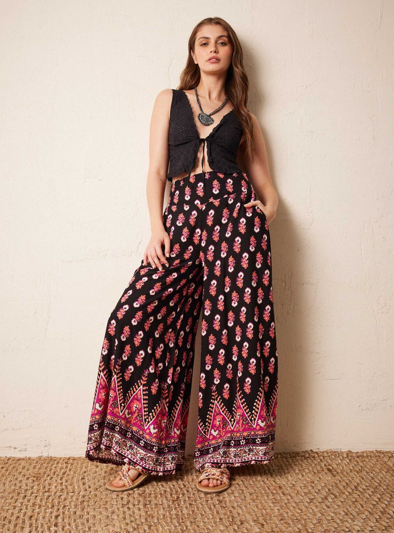 Pantalón Flare con Pretina Elasticada-4