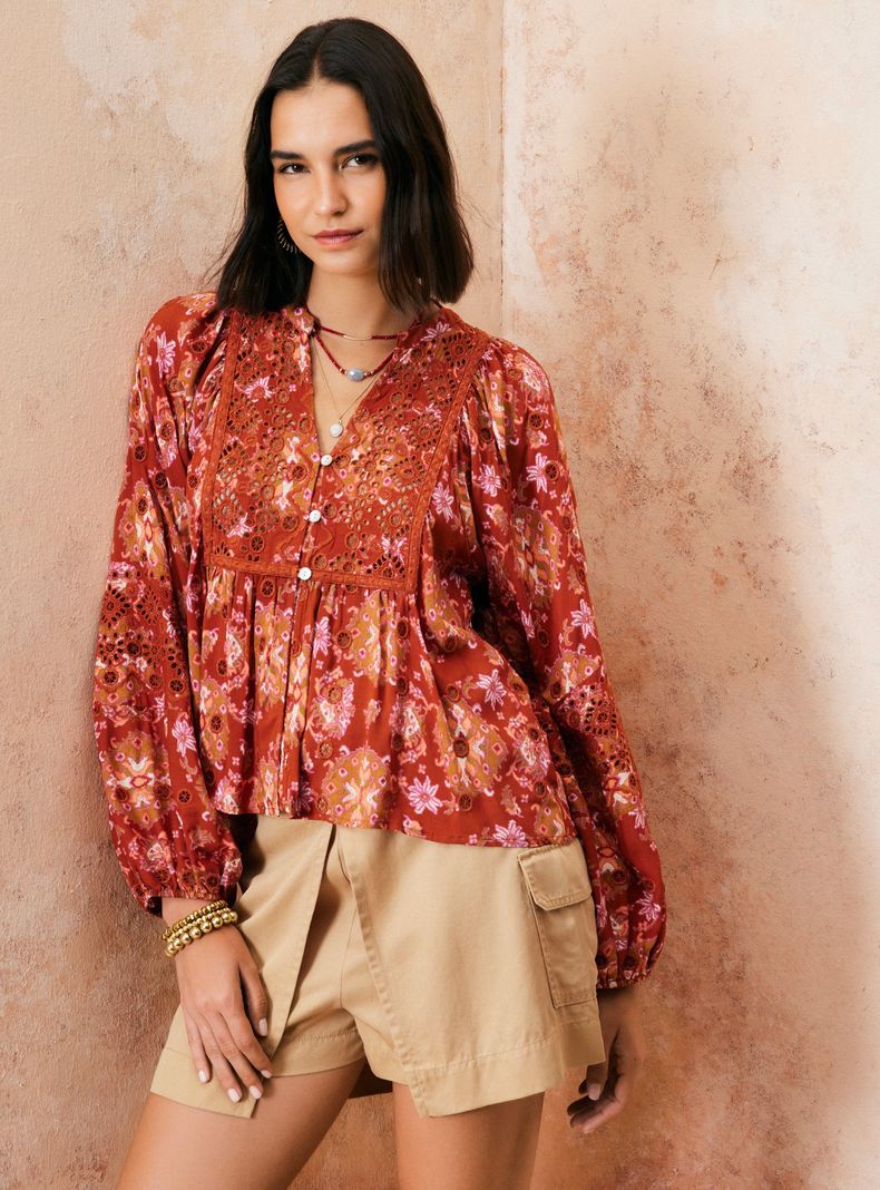 Blusa Tela Bordada-0